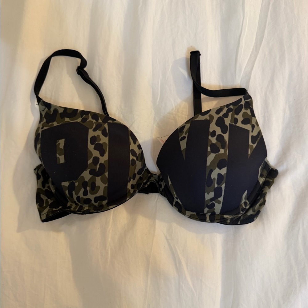 PINK Victoria's Secret Leopard Push Up Bra